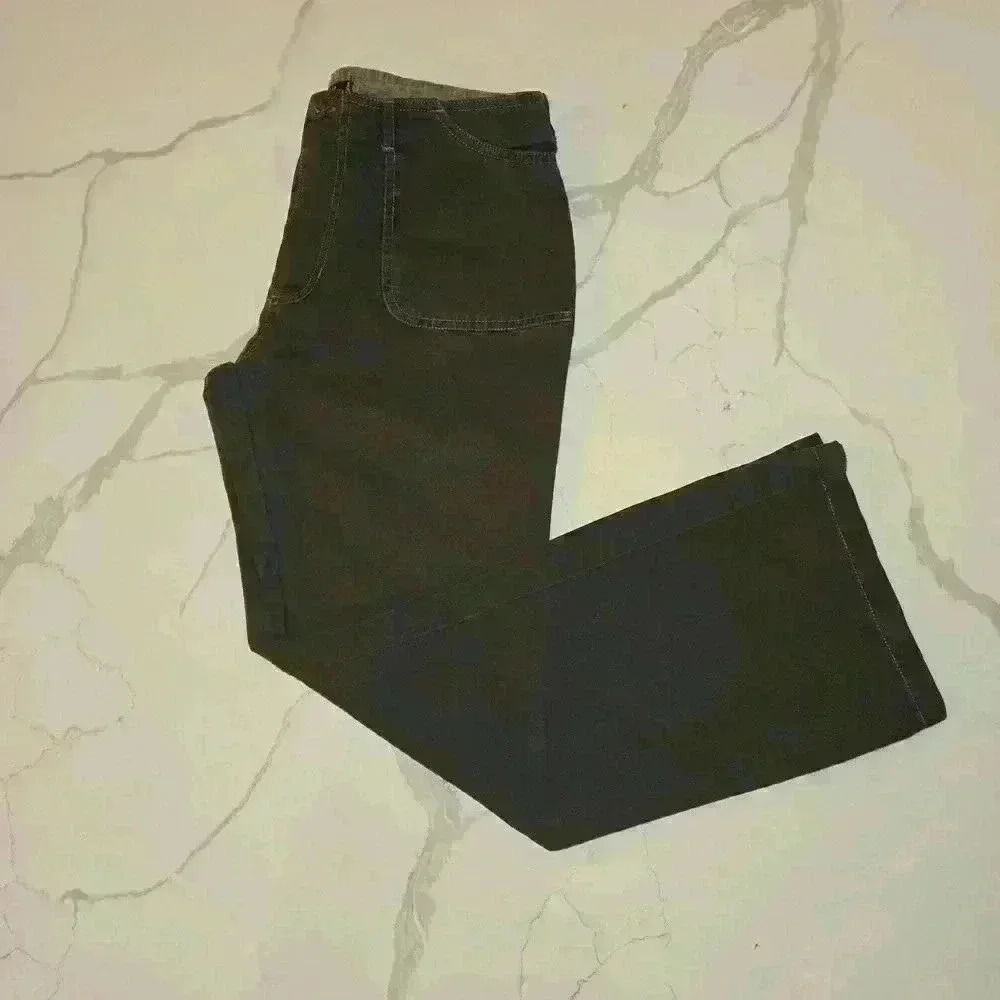 Abercrombie & Fitch Flare Stretch Trouser Jean Womens Dark Olive Green Size 6